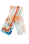 Mehrfarbiger Schal mit Blumendruck Laura biagiotti 26s204-59