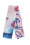 Rosa Schal mit Blumendruck Laura Biagiotti 26s204-14