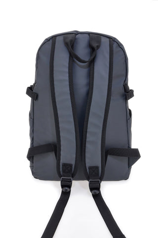 Grauer Rucksack mit Reißverschluss und Vordertasche Indigenous Metropolitan 23013