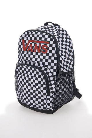 Schwarz-weiß karierter Rucksack mit zwei Taschen Vans 24
