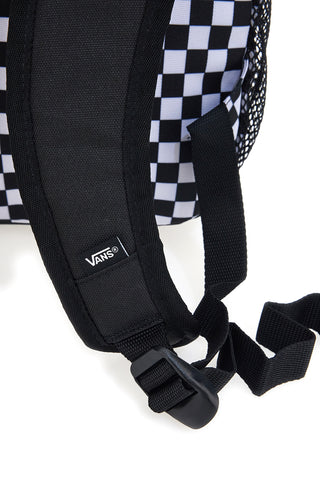 Schwarz-weiß karierter Rucksack mit zwei Taschen Vans 24