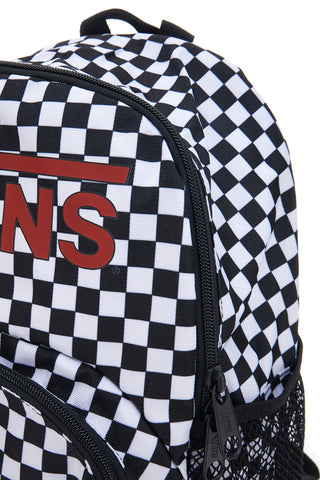 Schwarz-weiß karierter Rucksack mit zwei Taschen Vans 24