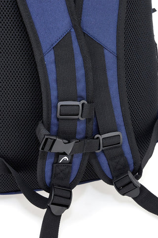Head HBK048 Marineblau-Schwarzer Rucksack mit mehreren Taschen und Netz vorne