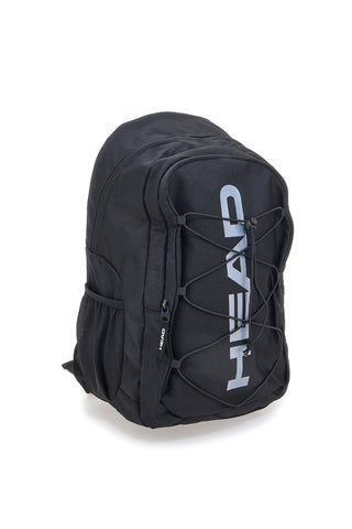 Schwarzer Rucksack mit Frontlogo und gepolsterten Schultergurten HEAD HBK048