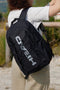 Schwarzer Rucksack mit Frontlogo und gepolsterten Schultergurten HEAD HBK048