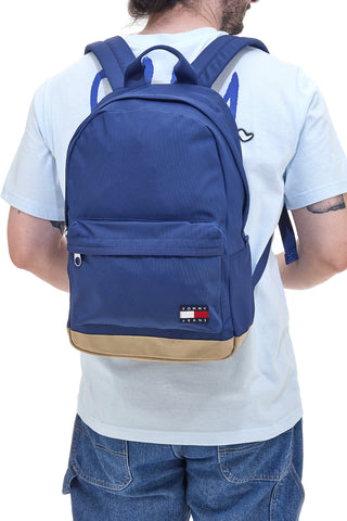 Zaino Blu con Tasca Frontale e Rete Interna TOMMY DAILY DOME