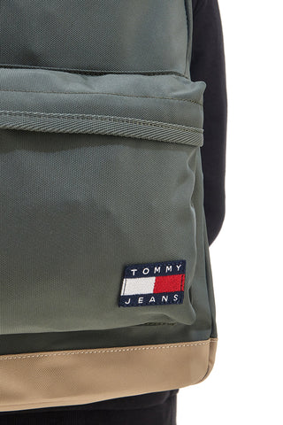 Zaino Verde con Tasca Frontale e Rete Interna TOMMY DAILY DOME