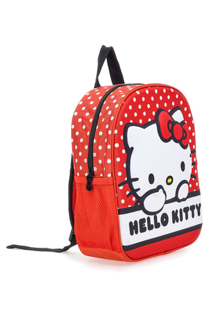 Zaino rosso con stampa in rilievo Hello kitty