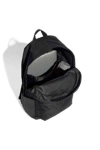 Adidas IS7048 Schwarzer Rucksack mit goldenem Logo und Laptopfach