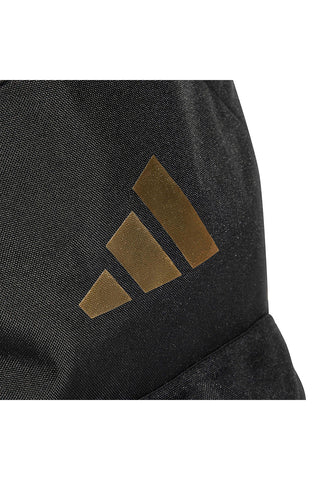 Adidas IS7048 Schwarzer Rucksack mit goldenem Logo und Laptopfach