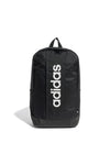 Schwarzer Adidas Linear Rucksack mit vertikalem Muster