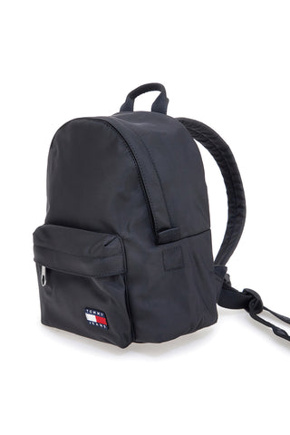 Zaino nero in tessuto con logo Tommy Daily Backpack