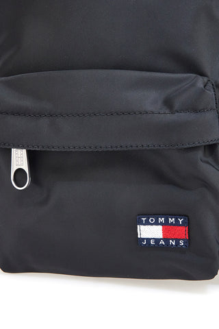 Zaino nero in tessuto con logo Tommy Daily Backpack