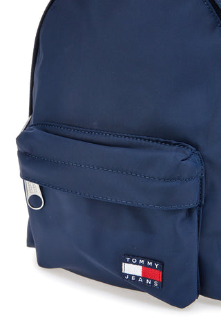 Zaino blu in tessuto con logo Tommy Daily Backpack