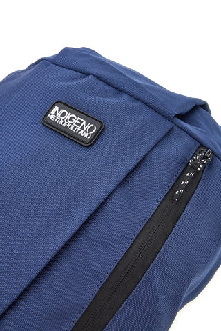 Blauer Rucksack mit Reißverschlusstaschen Indigenous metropolitan PITTBAC001-A