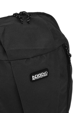 Schwarzer Rucksack mit Reißverschlusstaschen Indigenous metropolitan PITTBAC001-B