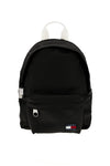 Schwarzer Stoffrucksack mit weißen Details und Tommy Jeans Logo-Badge 18648