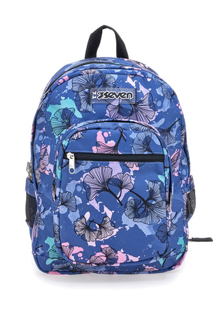 Zaino blu con fantasia floreale Seven Freeth
