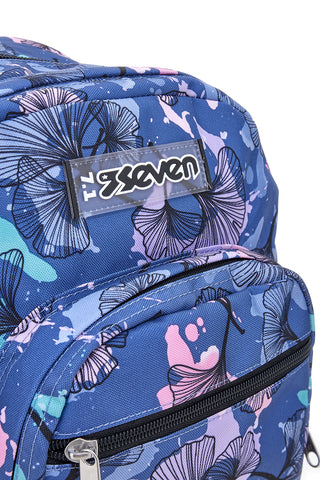 Zaino blu con fantasia floreale Seven Freeth