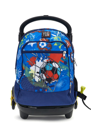 Blauer Trolley-Rucksack mit 3WD-System Seven 3WDFAAA