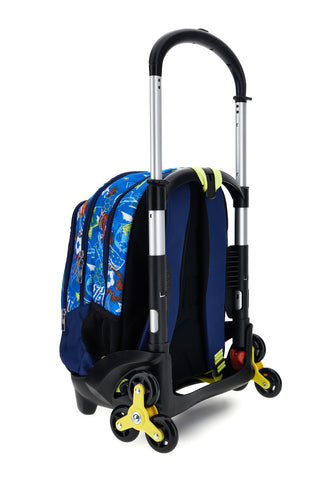 Zaino trolley blu con con ruote da 65 mm Seven 3WDFAAA