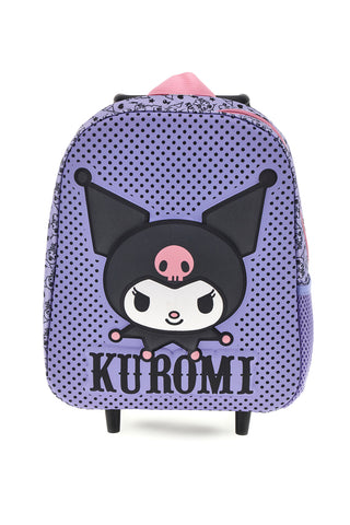Zaino lilla con manico e ruote Kuromi Trolley