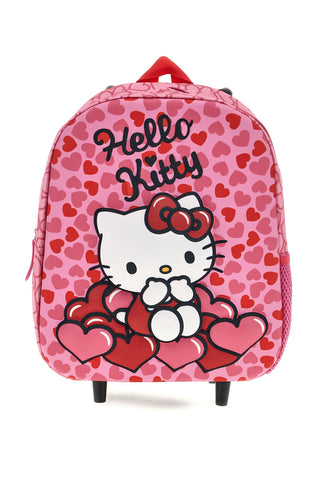 Zaino trolley rosa con cuori Hello kitty Trolley
