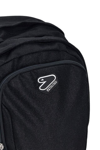 Zaino nero glitter con dettagli argento Seven Shiny Tech