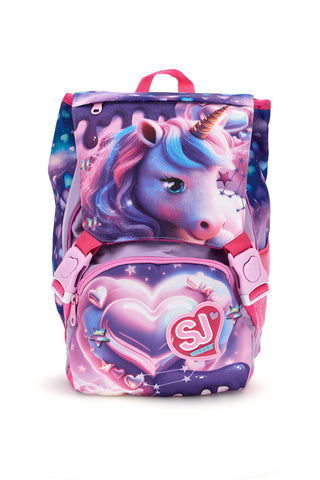 Zaino estensibile viola con stampa Seven Z/pixie unicorn
