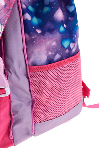 Erweiterbarer Rucksack in Lila mit galaktischem Einhorn „Seven Z/Pixie Unicorn“